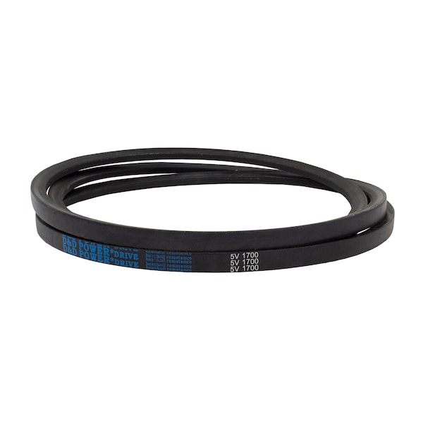 D&D 5V1700 Wedge V-Belt, 170 in Outside Length, 5/8 in Top Width, 17/32 in Thickness, 1 Ribs 5V1700 - main